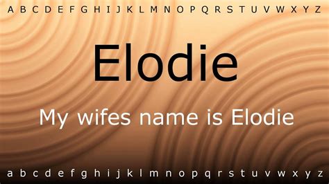 how to say elodie